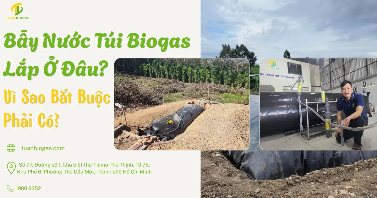 Bẫy Nước Túi Biogas Lắp Ở Đâu? Vì Sao Bắt Buộc Phải Có?